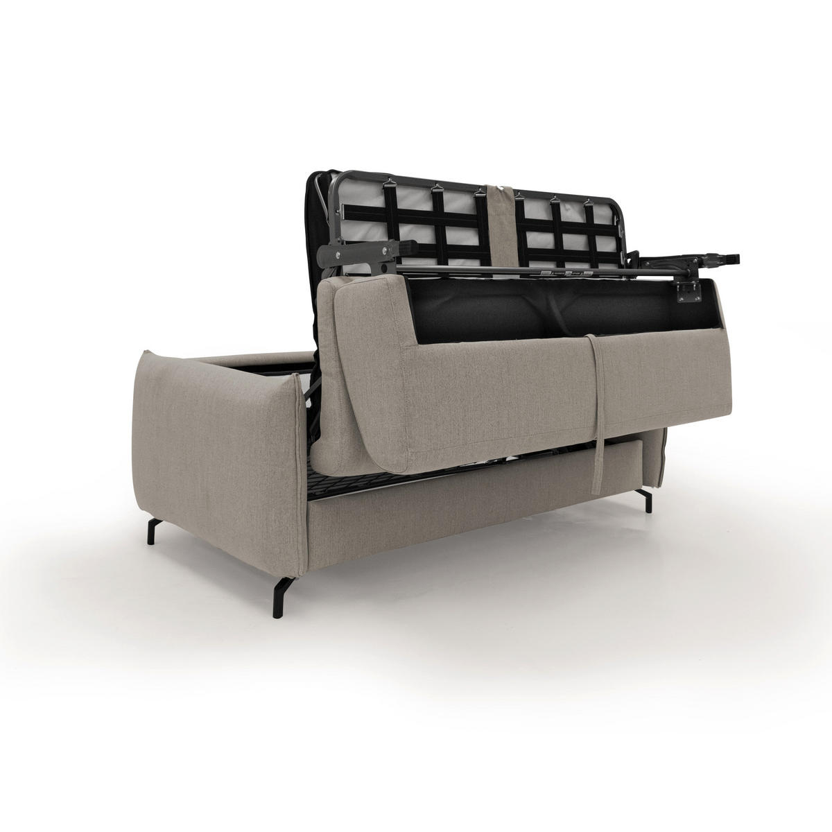 SCHLAFSOFA Scarlet - Beige, Textil (215/95/96cm) - Divani.store
