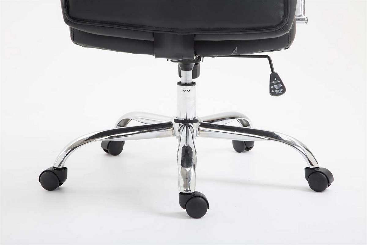 BÜROSTUHL Vallon, Kunstleder Schwarz - Schwarz, Textil/Metall (60/118/68cm) - TPFLiving