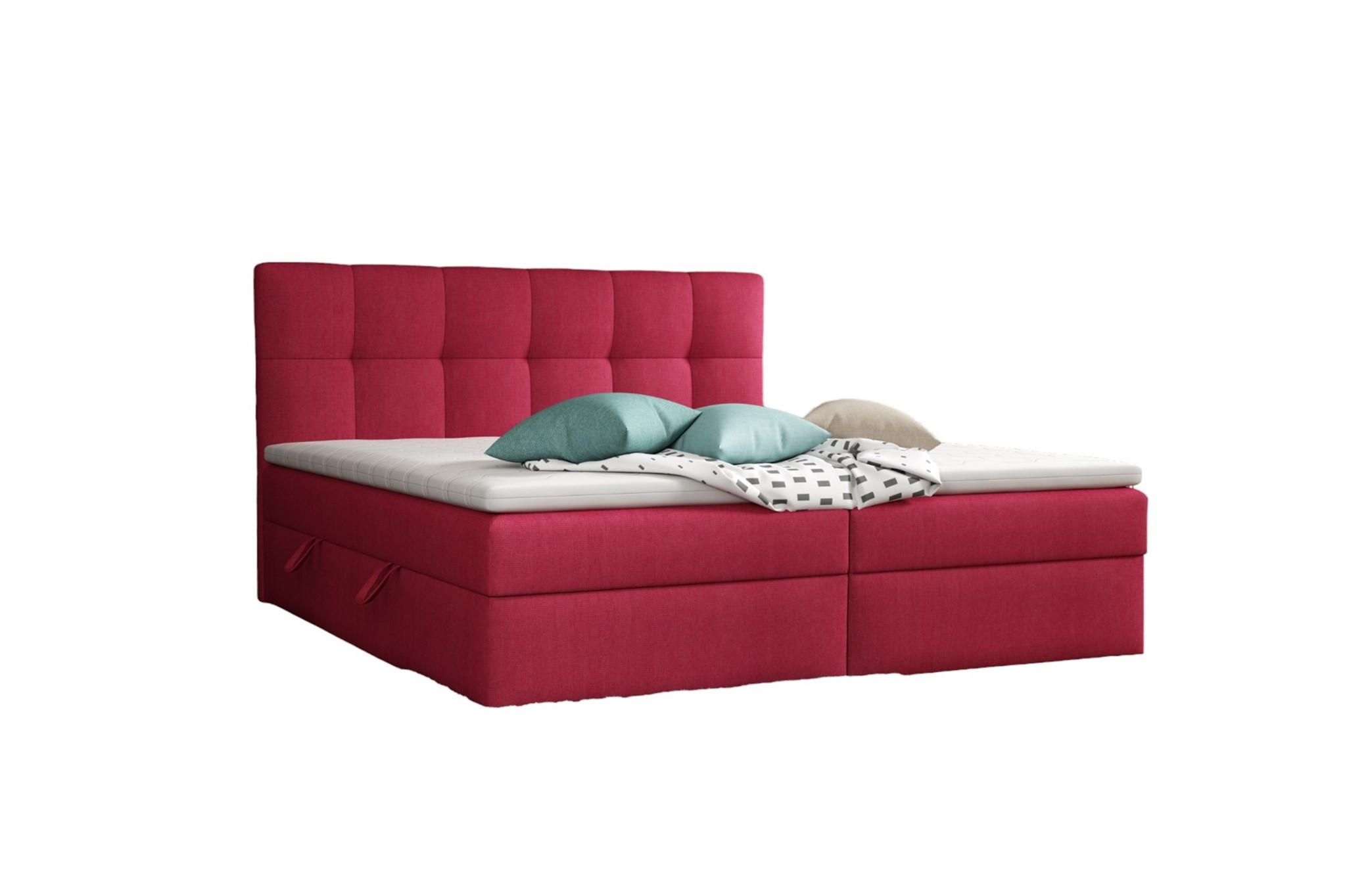BOXBETT Arturo In Soro - Rot, Holzwerkstoff/Textil (120/200cm) - Fun Möbel