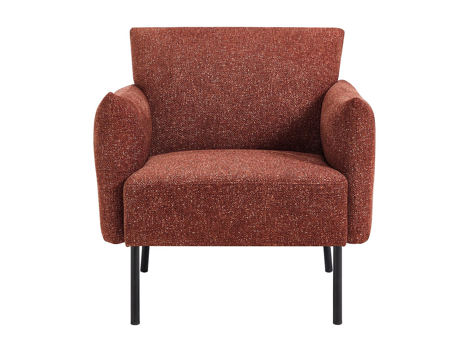 SESSEL mit gerader Rückenlehne - 1 Person - Stoff - Terracotta - Terracotta, Textil (78/80/81cm) - Vente-Unique