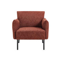 SESSEL mit gerader Rückenlehne - 1 Person - Stoff - Terracotta - Terracotta, Textil (78/80/81cm) - Vente-Unique