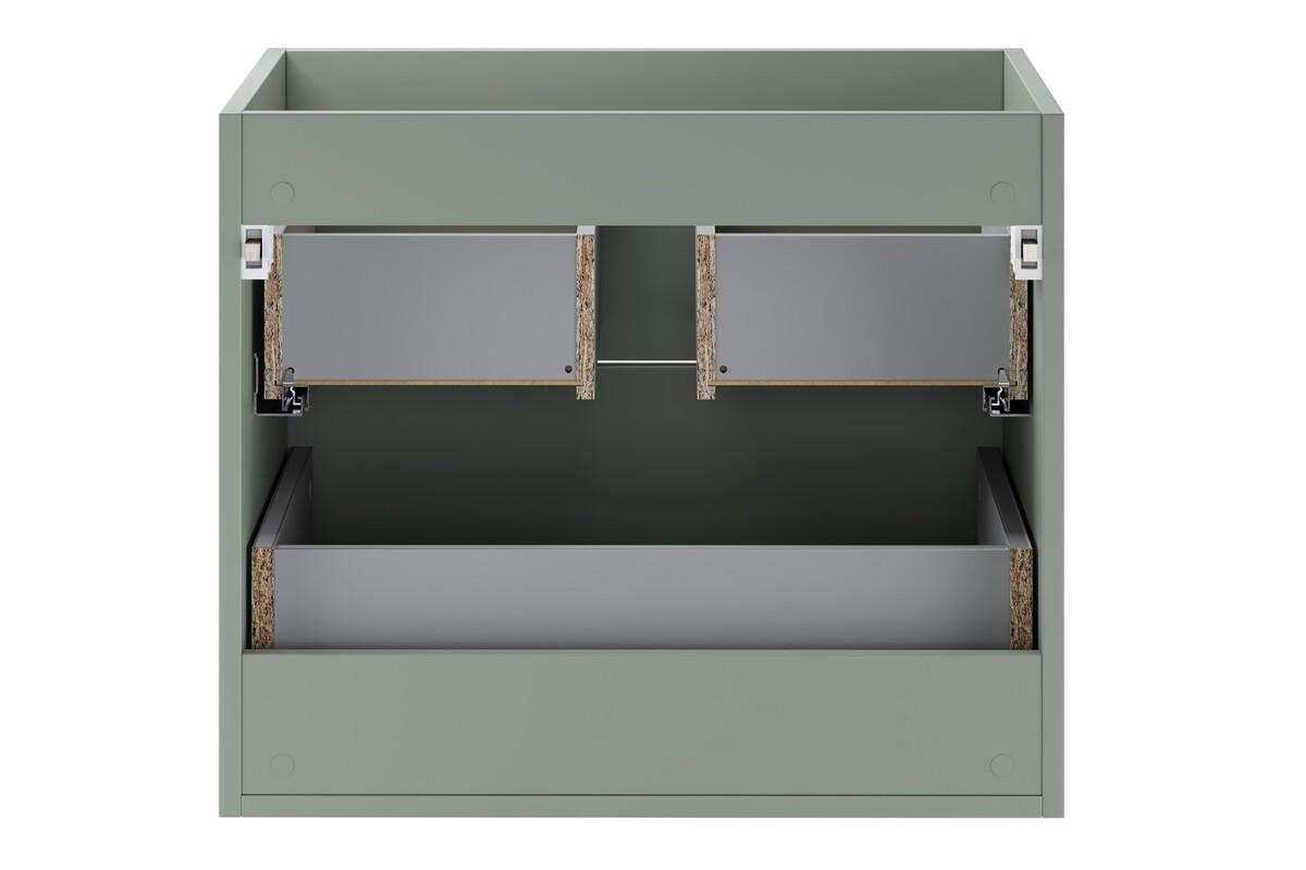 WASCHTISCHKOMBI 120 cm 3 Teile - Aster Green A BM412 in Grün Matt - Weiß Hochglanz/Grün, Holz/Keramik (120/51.8/46cm)