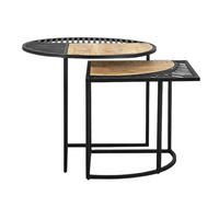 COUCHTISCH Teona Mangoholz 60 cm / 60 cm Schwarz - Schwarz, Holz (60/60/45cm)