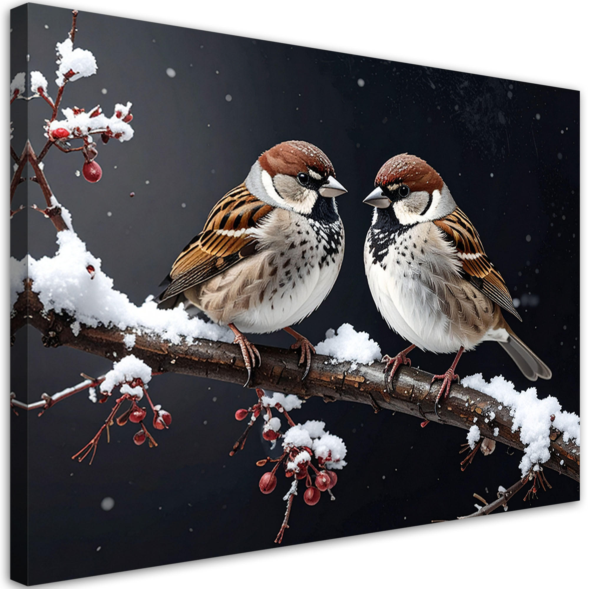 Feeby Leinwandbild Schwarz 120x80 cm