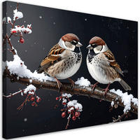 LEINWANDBILD Weihnachten 120x80cm - Schwarz, Textil (120/80cm) - Feeby