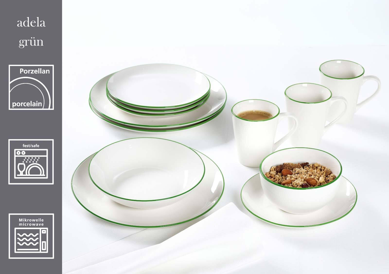 SUPPENTELLER Adela grün ø 20 cm 6er Set - Grün, Keramik (20cm) - Ritzenhoff Breker