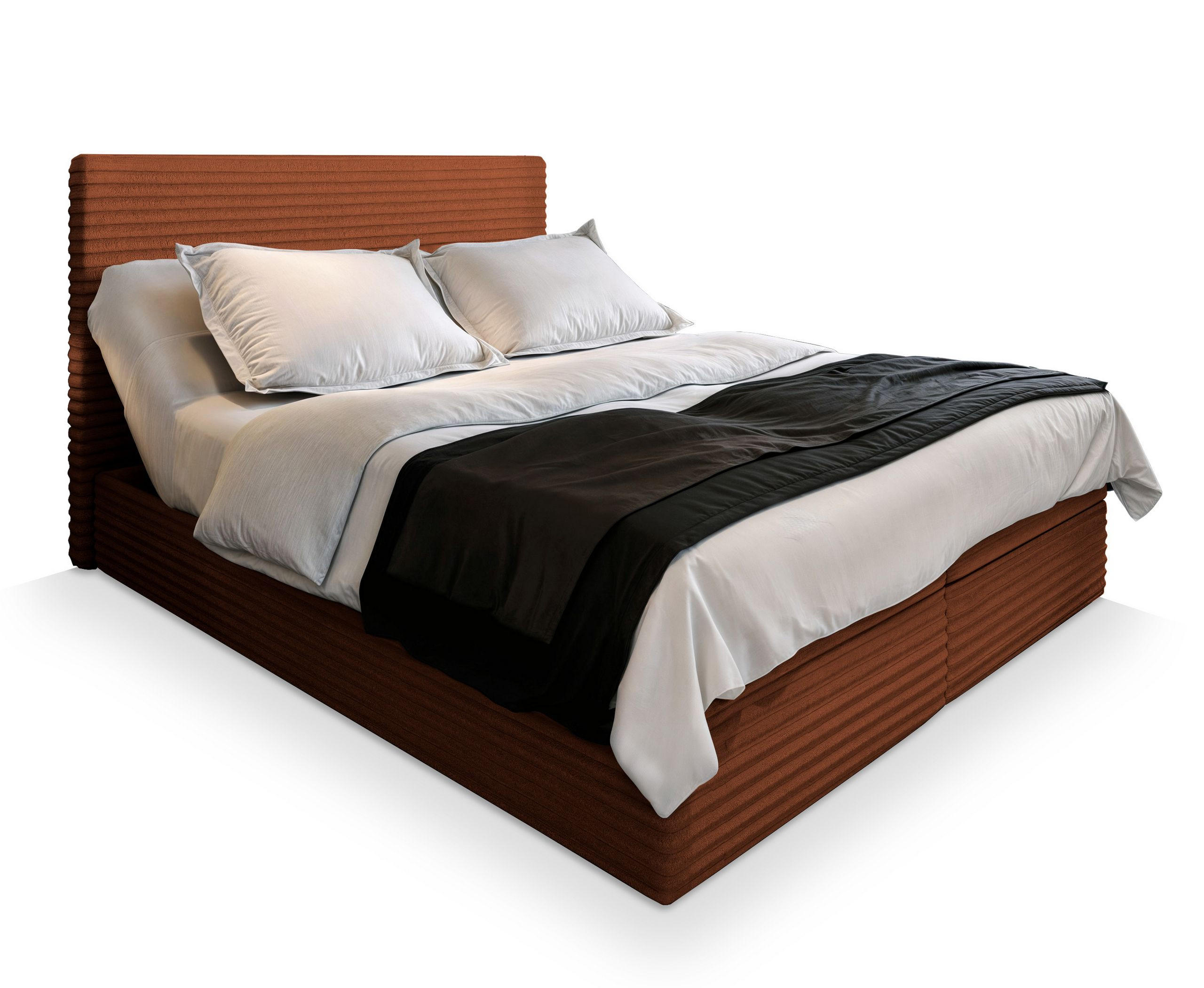BOXBETT MILARA 160x200 cm mit Matratze und Topper - Kupferfarben - Kupferfarben, Holz (160/200cm) - MASSENO