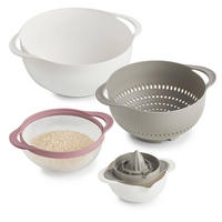 SCHÜSSELN UND SIEBE 5er-Set - Weiß, Kunststoff (26cm)