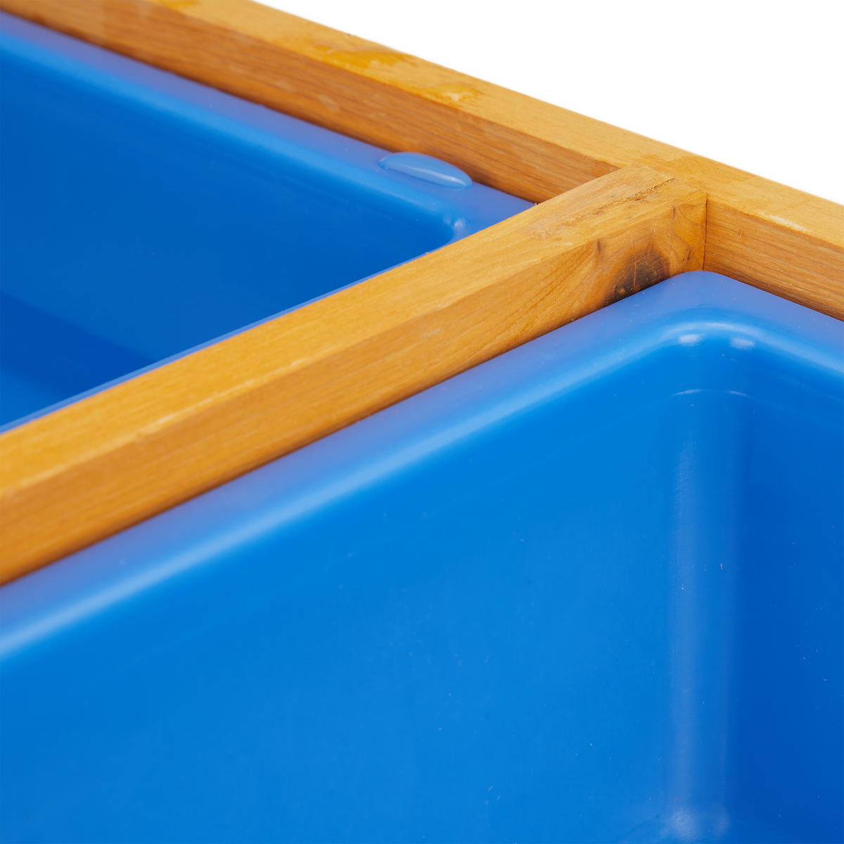 DĚTSKÁ sedací skupina - světle hnědá, dřevo/plast - Relaxdays