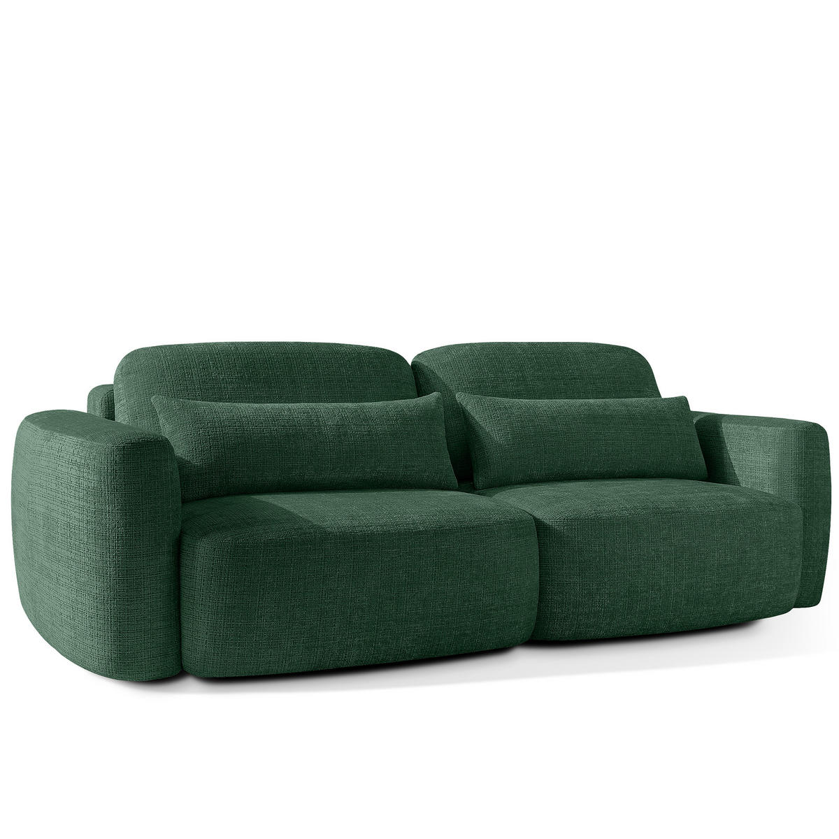 SOFA 3 ELOSA - Grün, Holz/Textil (245/85/115cm) - KONSIMO®