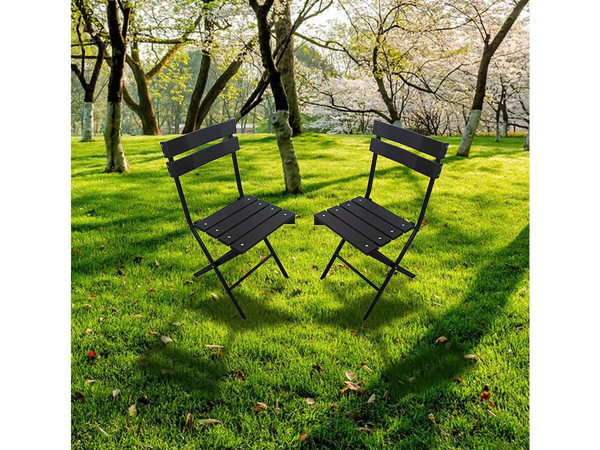 GARTENSTUHL tenerife Schwarz - Schwarz, Kunststoff (40/79/45cm) - Habitat Garten