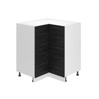 KÜCHENUNTERSCHRANK 90 cm SNP ohne Arbeitsplatte Eckschrank Küche mit 1 Tür, Königliches Ebenholz - Schwarz, Holz (90/82/90cm) - B BELINI GROUP