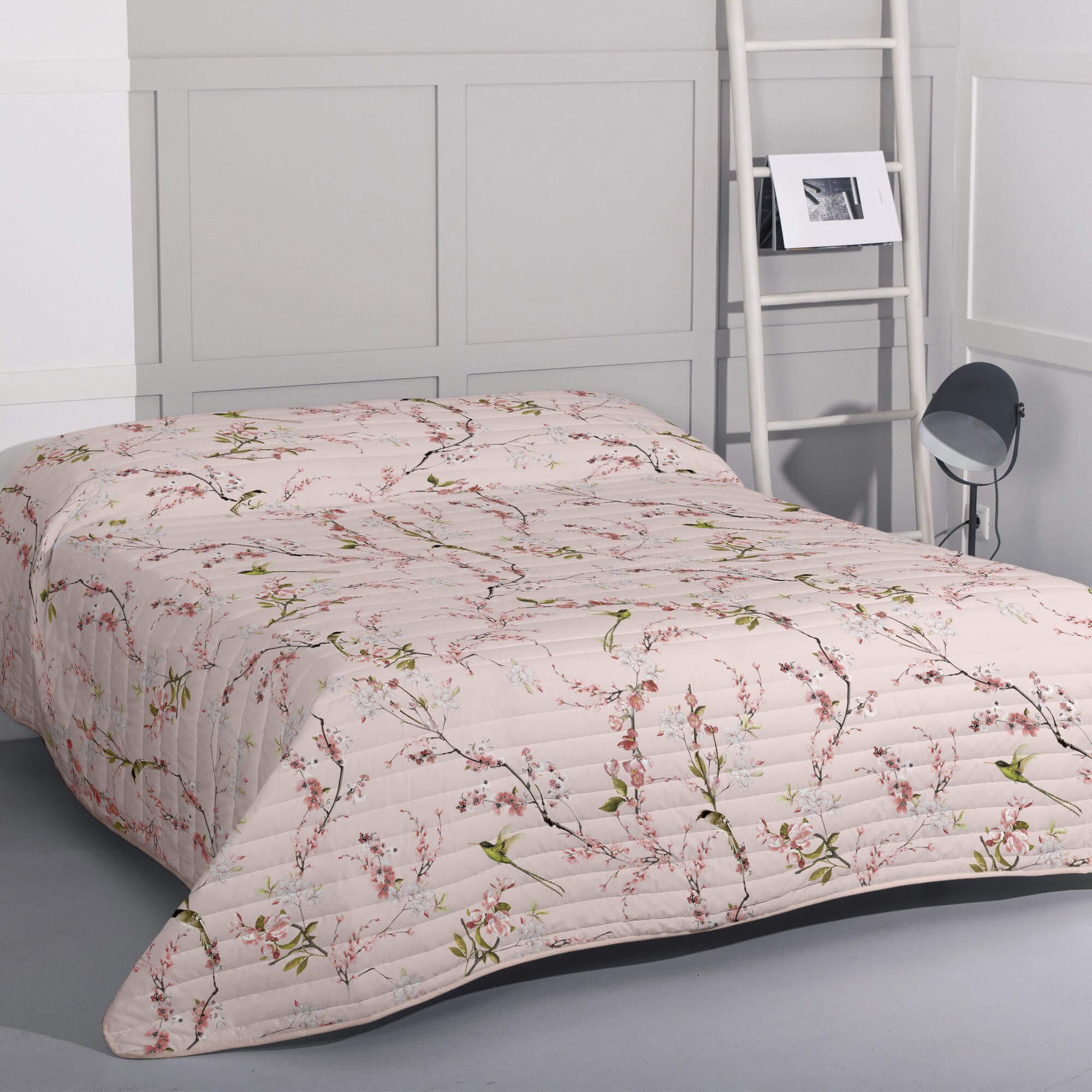 TAGESDECKE chinoiserie rose 180x260 cm (bett 80/90/105) mehrfarbig - Multicolor, Textil (180/260cm) - Happy Friday