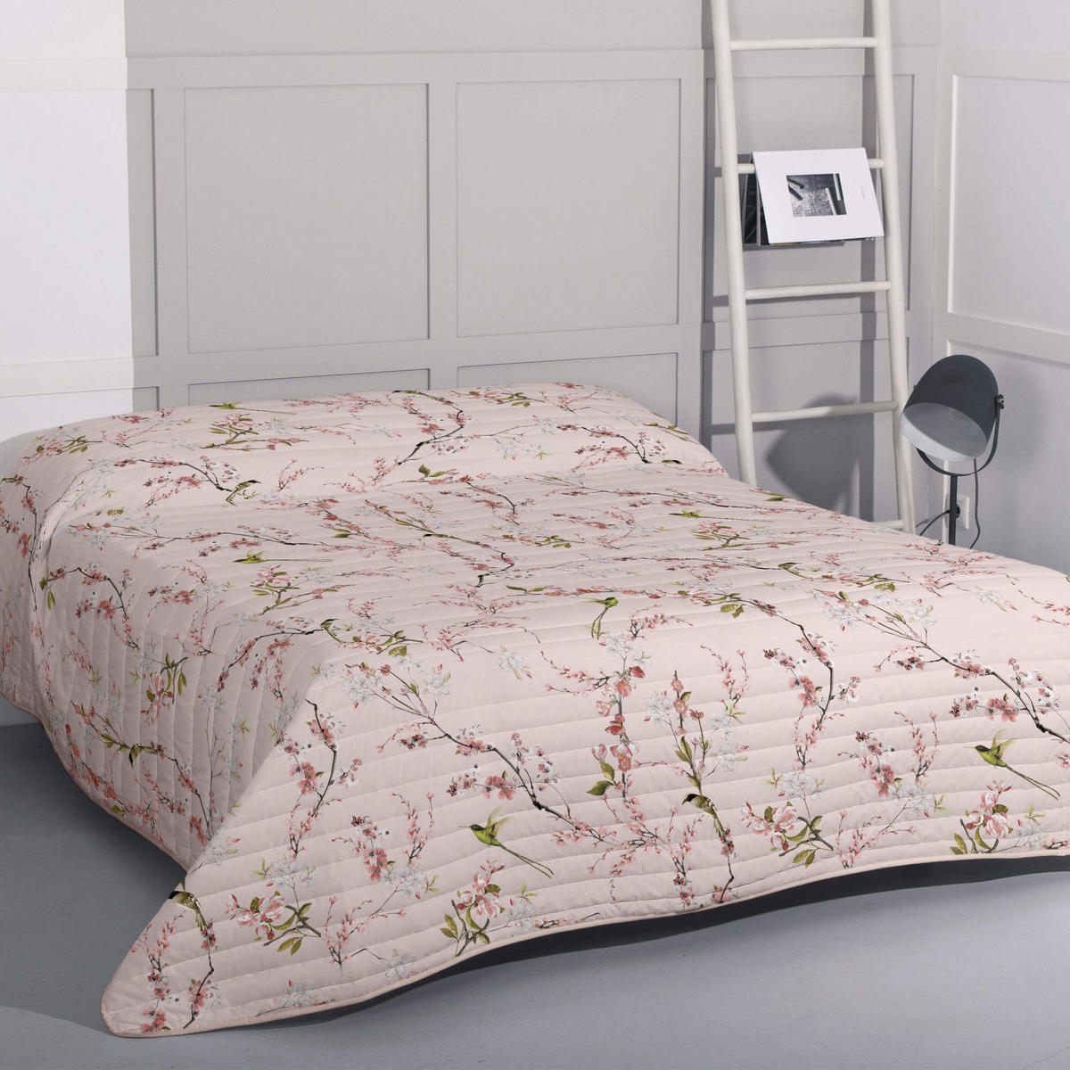 TAGESDECKE chinoiserie rose 270x260 cm (bett 160/180) mehrfarbig - Multicolor, Textil (270/260cm) - Happy Friday