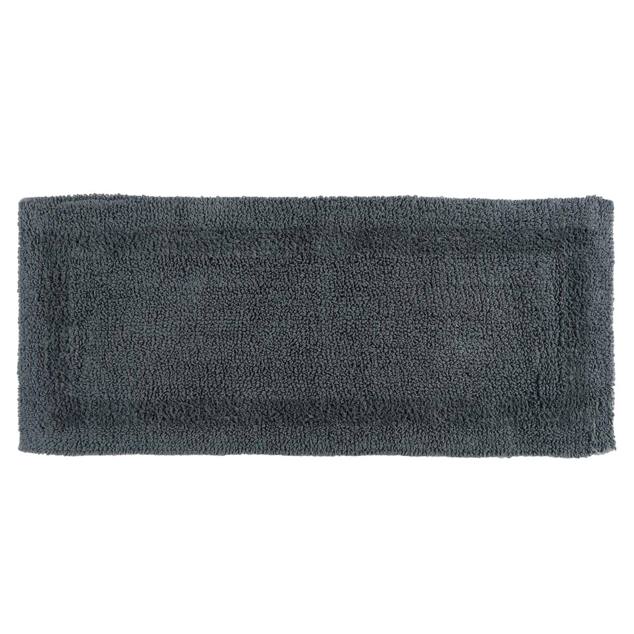 BADEMATTE 40/100 cm, 100% Baumwolle, wendbar - Grau, Textil (40/100cm) - Homescapes