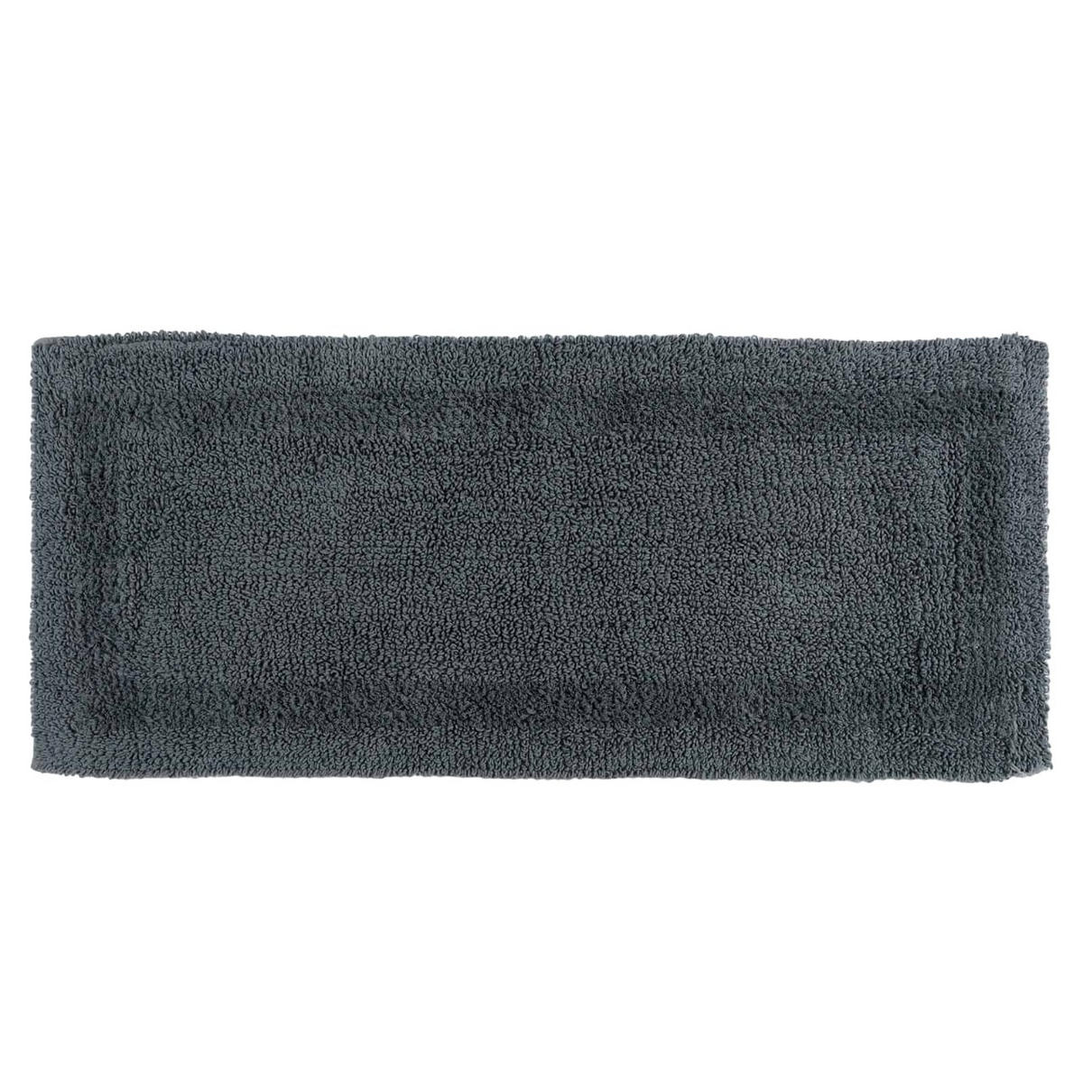 BADEMATTE 40/100 cm, 100% Baumwolle, wendbar - Grau, Textil (40/100cm) - Homescapes