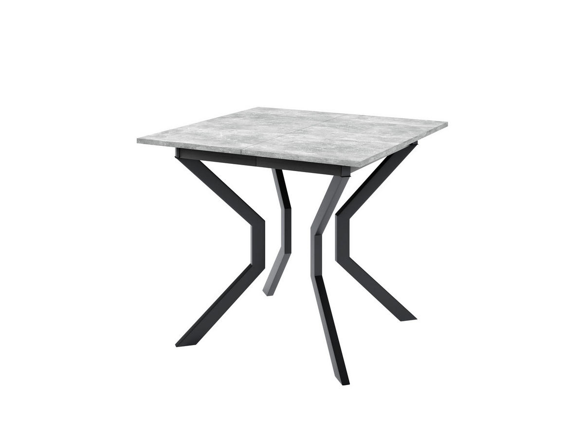 ESSTISCH MARCO M Ausziehbar 85 - 125 / 85 x 77 cm - Schwarz/Grau, Holz (85/85/77cm) - MASSENO