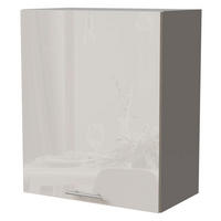 HÄNGESCHRANK Brerra W2/60 Grau / RAL 9001 creme Hochglanz 60 / 32,5 / 72cm - Creme/Grau, Holz/Holzwerkstoff (60/72/32.5cm) - Feldmann-Wohnen