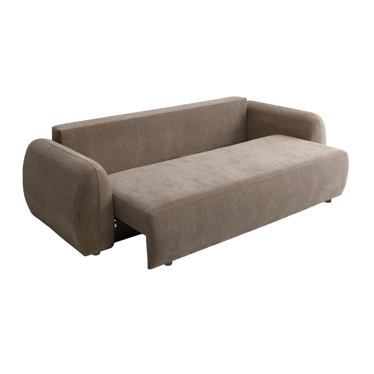 SOFA MUNDUK mit Schlaffunktion, Beige - Beige, Textil (250/98/100cm) - Fedve