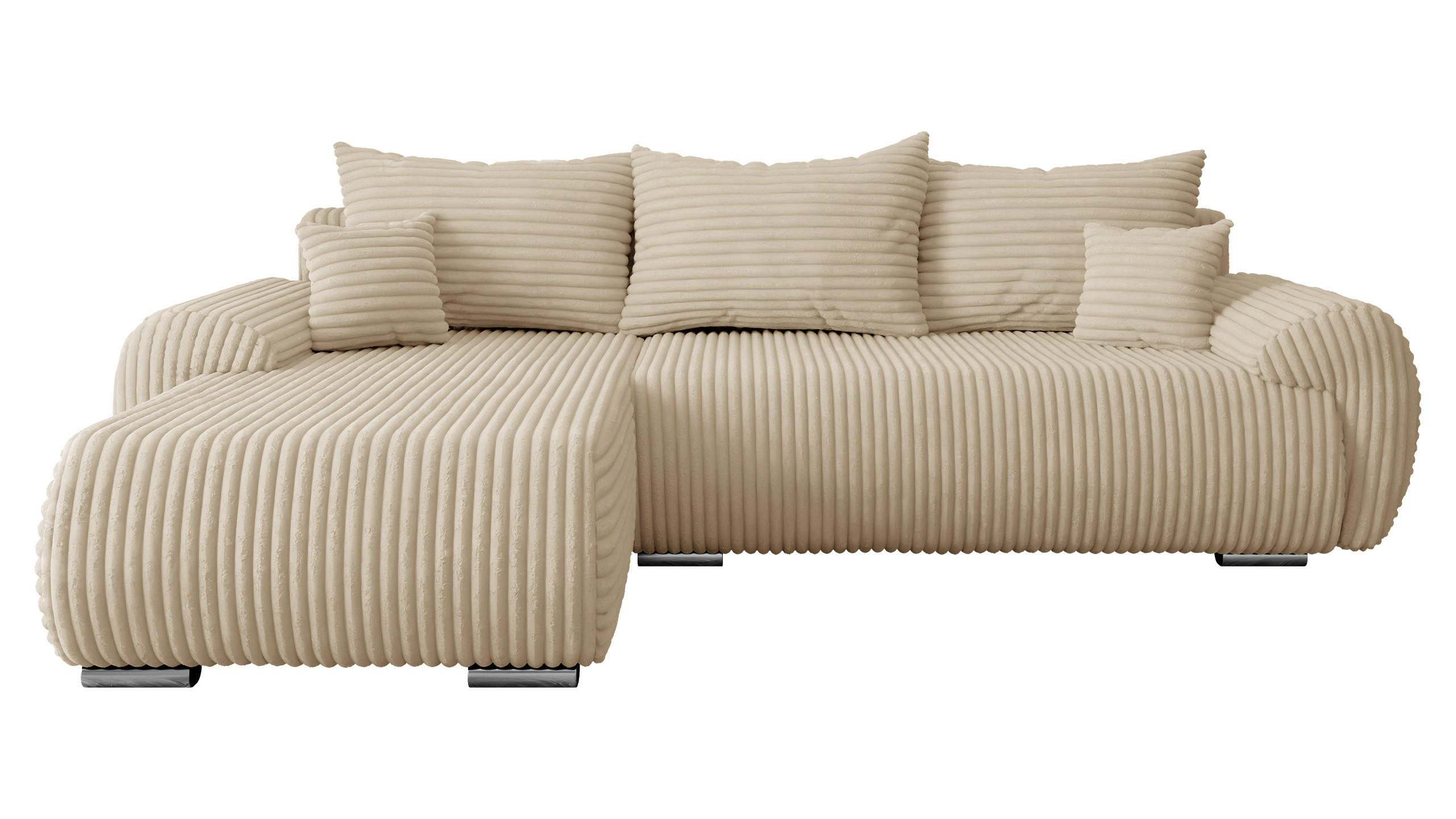 Mirjan24 Ecksofa Beige 282x187 cm
