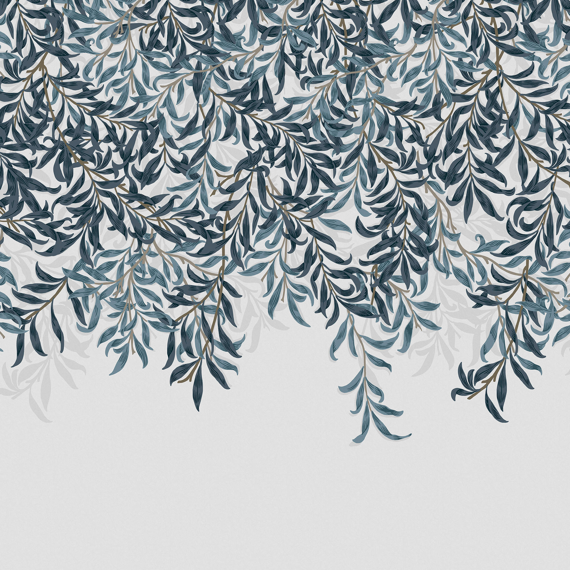 FOTOTAPETE - Willow Bough Blue - Blau, Papier/Kunststoff (250/400cm) - Graham & Brown