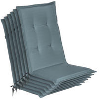 HOCHLEHNER Loft HL 120x50x6cm Taubenblau (6tlg) - Blaugrau, Textil (50/120cm) - Beautissu 