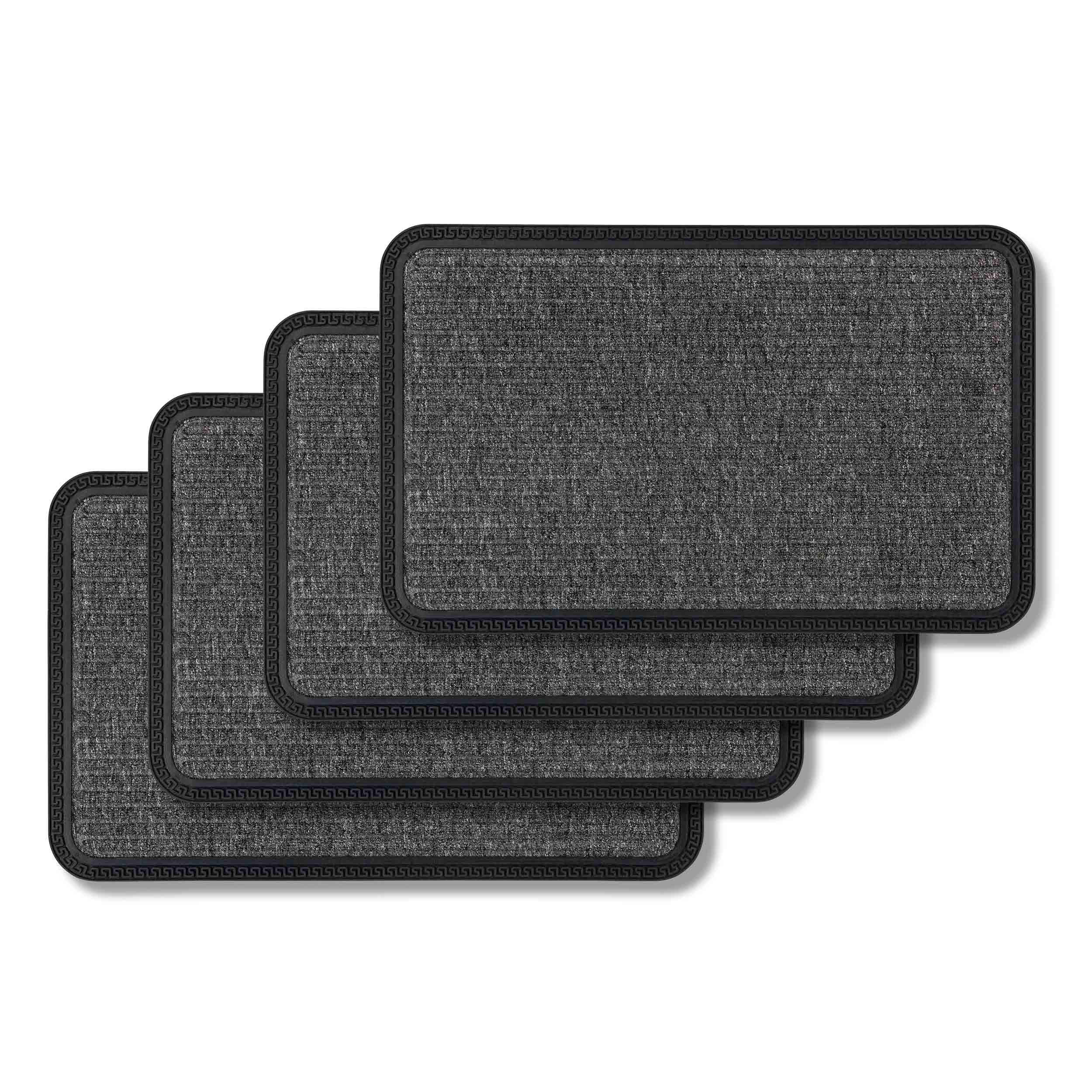 FUSSMATTE Außen BORDER STAR 4ER SET - Grau, Textil (50/80cm) - Astra