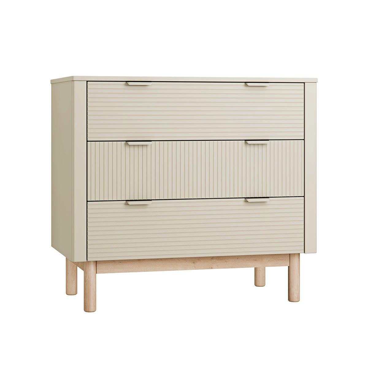 DJEČJA KOMODA Miloo Šampanjac - bež, drvni materijal (100/90.5/52.5cm) - Petits-meubles