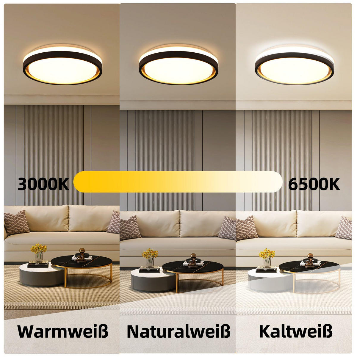 LED-DECKENLEUCHTE Daniel 30/30/6 cm - Schwarz, Kunststoff (30/30/6cm) - Nettlife
