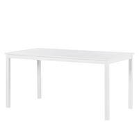 ESSTISCH - Akazie massiv - Weiß - Weiß, Holz (80/150/74cm) - home24