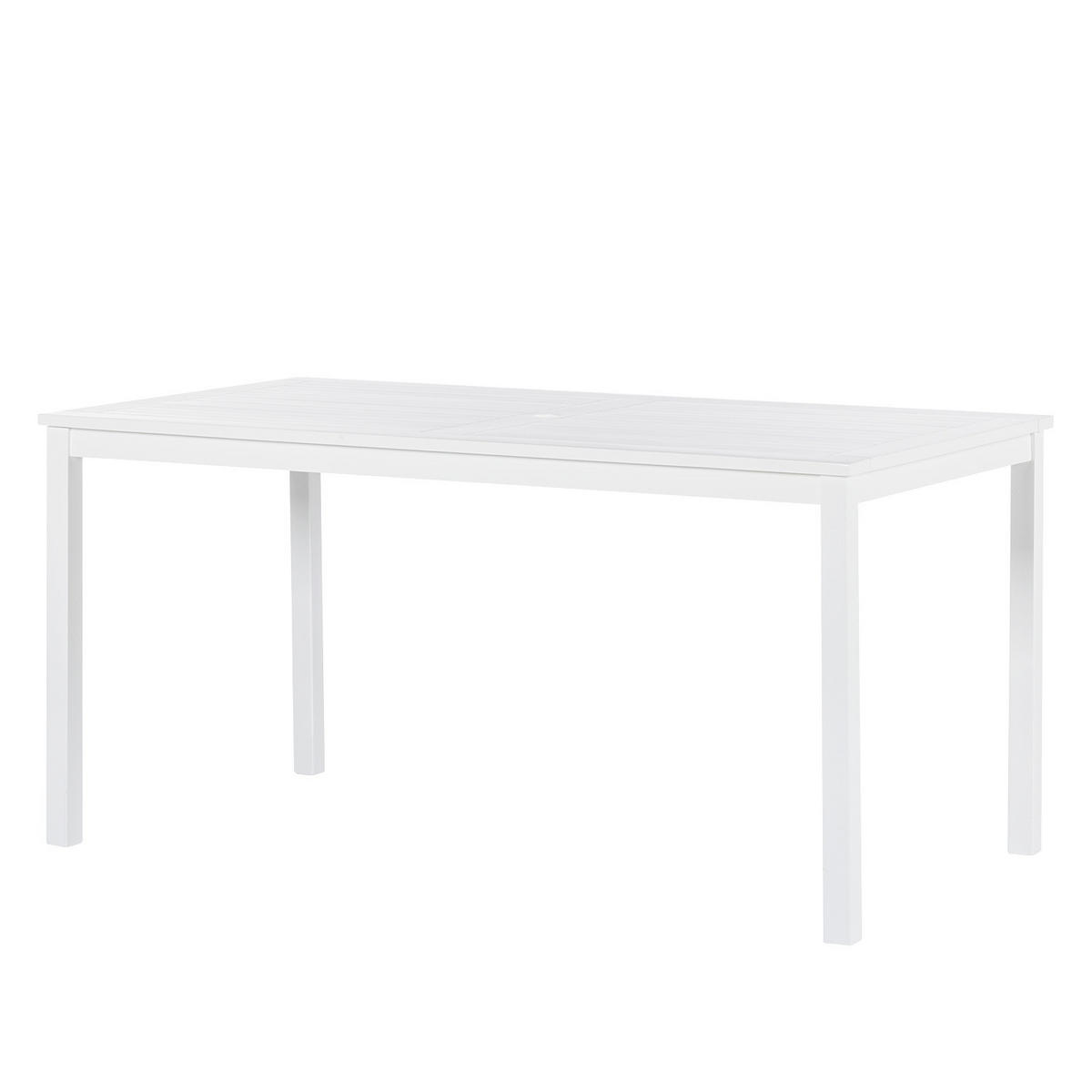 ESSTISCH - Akazie massiv - Weiß - Weiß, Holz (80/150/74cm) - home24