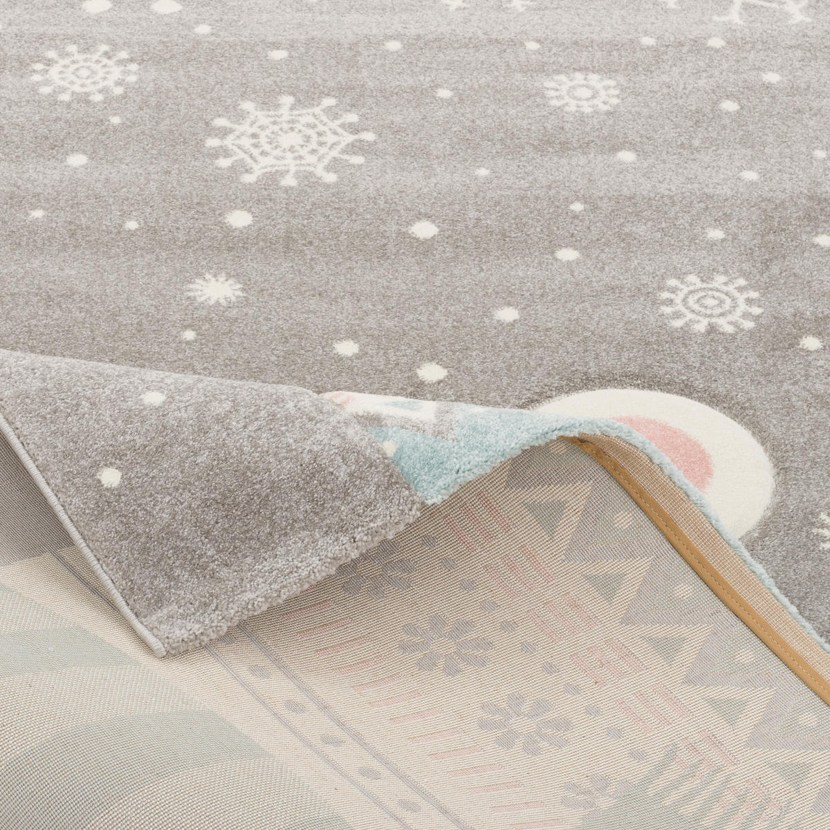 KINDER TEPPICH MAUI KIDS SCHNEE BÄR - Grau, Textil (200/290cm) - Pergamon