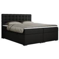 BOXBETT SUSAN 120/200 Schwarz Kunstleder - H4 - Schwarz, Holz/Textil (120/200cm) - MKS