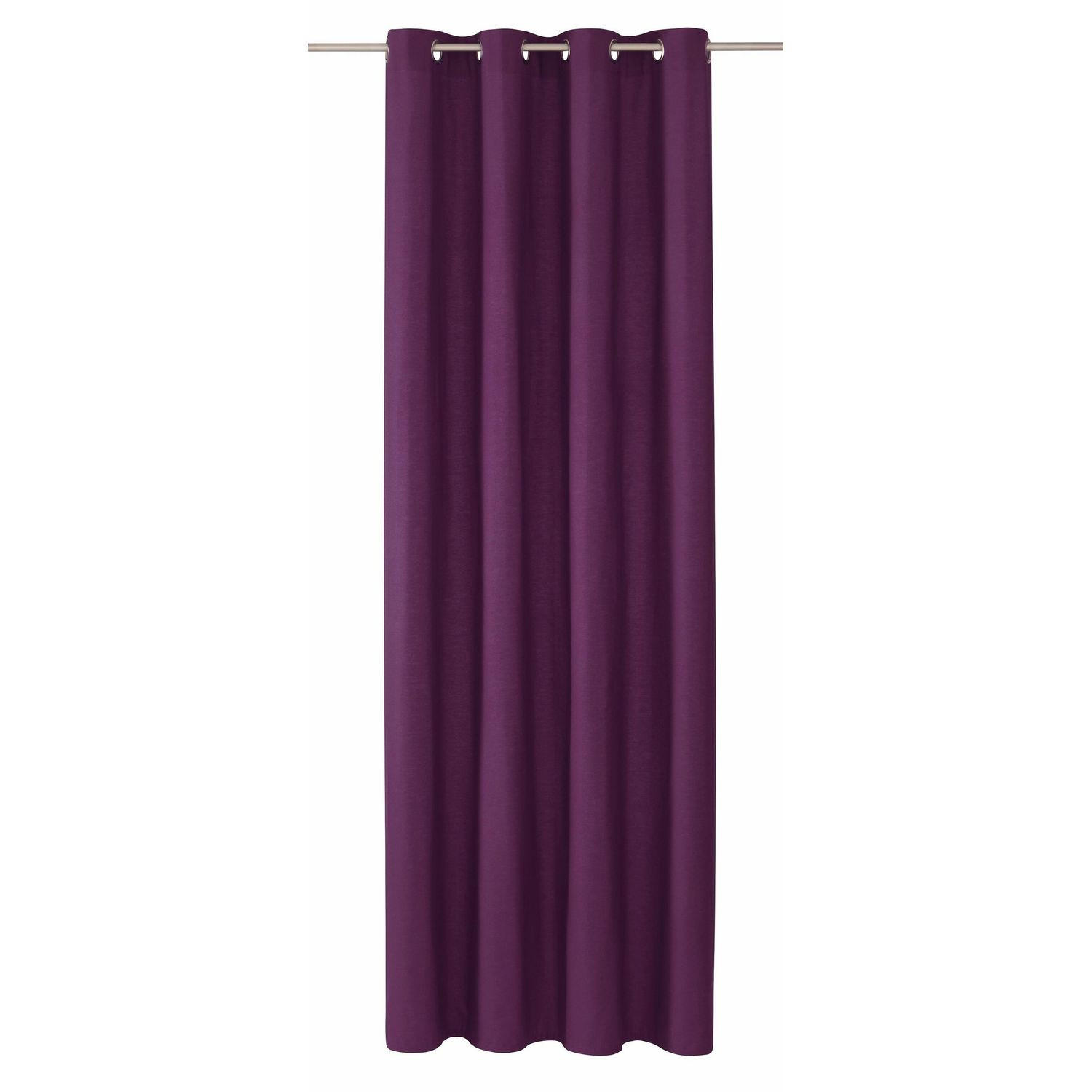 ÖSENVORHANG DOVE Blickdicht - Brombeere, Textil (140/0.5/245cm) - Tom Tailor