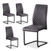 SCHWINGSTUHL THEO Anthrazit 4 Stück - Anthrazit, Textil/Metall (44/98/58cm) - B&D Home