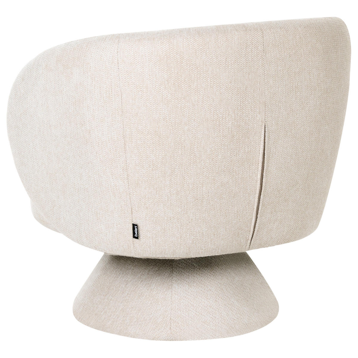 DREHSESSEL Hellbeige Lieksa - Beige, Textil (77/77/64cm) - Beliani