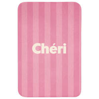 PREPROGA ZA WC Črte 60x90 cm - pink, umetna masa/tekstil (60/1cm) - OnlyWow