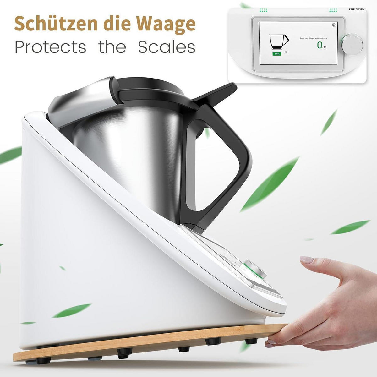 GLEITBRETT für Thermomix TM6 TM5 Bambus - Braun, Naturmaterialien (30/2.4/35cm)