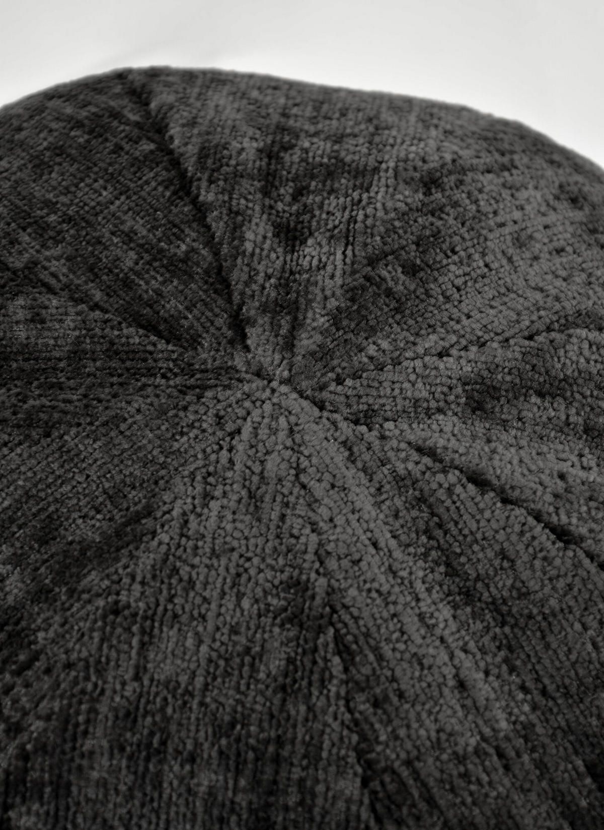 SITZPOUF LEITH Schwarz 37x37x37 cm - Schwarz, Textil (37/37/37cm) - FURNLUX