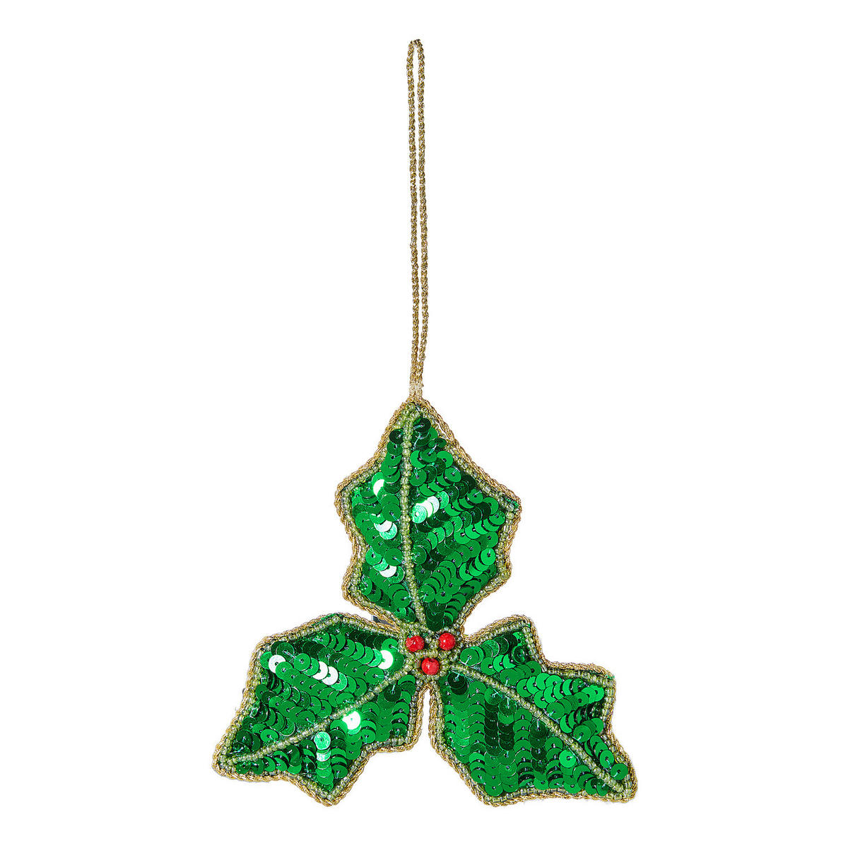 BAUMANHÄNGER Hang On Ornamanet Ilex - Grün, Glas/Kunststoff (13/13/1cm) - Butlers
