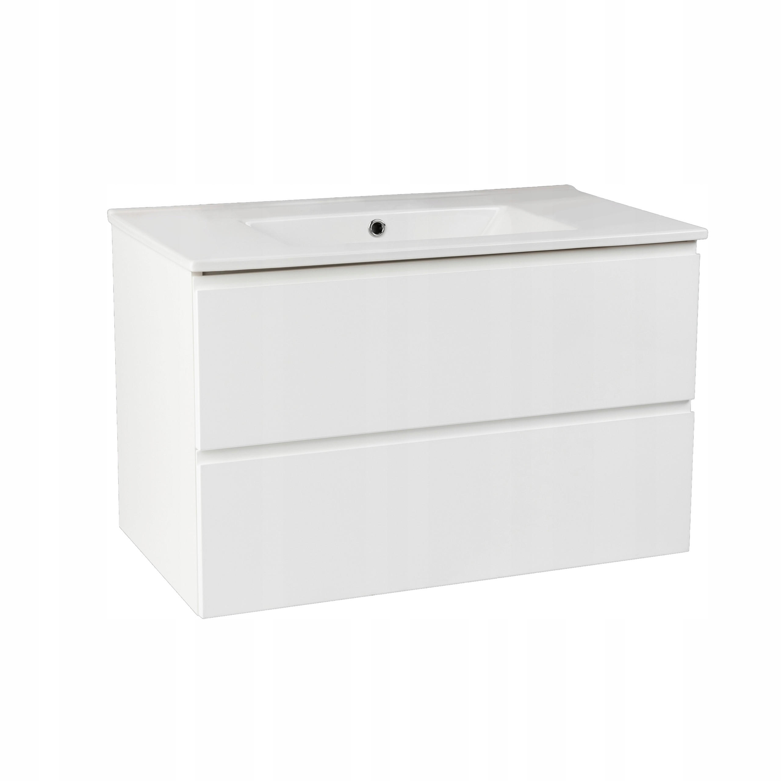 WASCHTISCHKOMBI 80cm mit Waschbecken weiß - Weiß, Holzwerkstoff (80/80/80cm) - Stamar