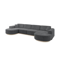 WOHNLANDSCHAFT MARI-U2-v1 - 388x171x83 cm Dunkelgrau Cord - Dunkelgrau, Holzwerkstoff/Textil (388/83/171cm) - ALTDECOR