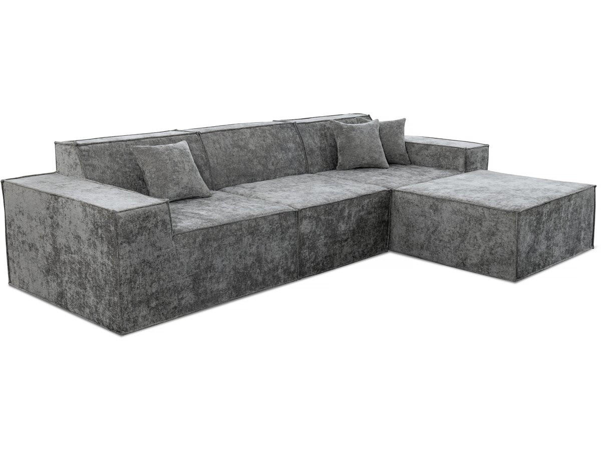 4-SITZER-SOFA Lusso Grau - Grau, Textil (300/70/100cm) - Habitat Garten