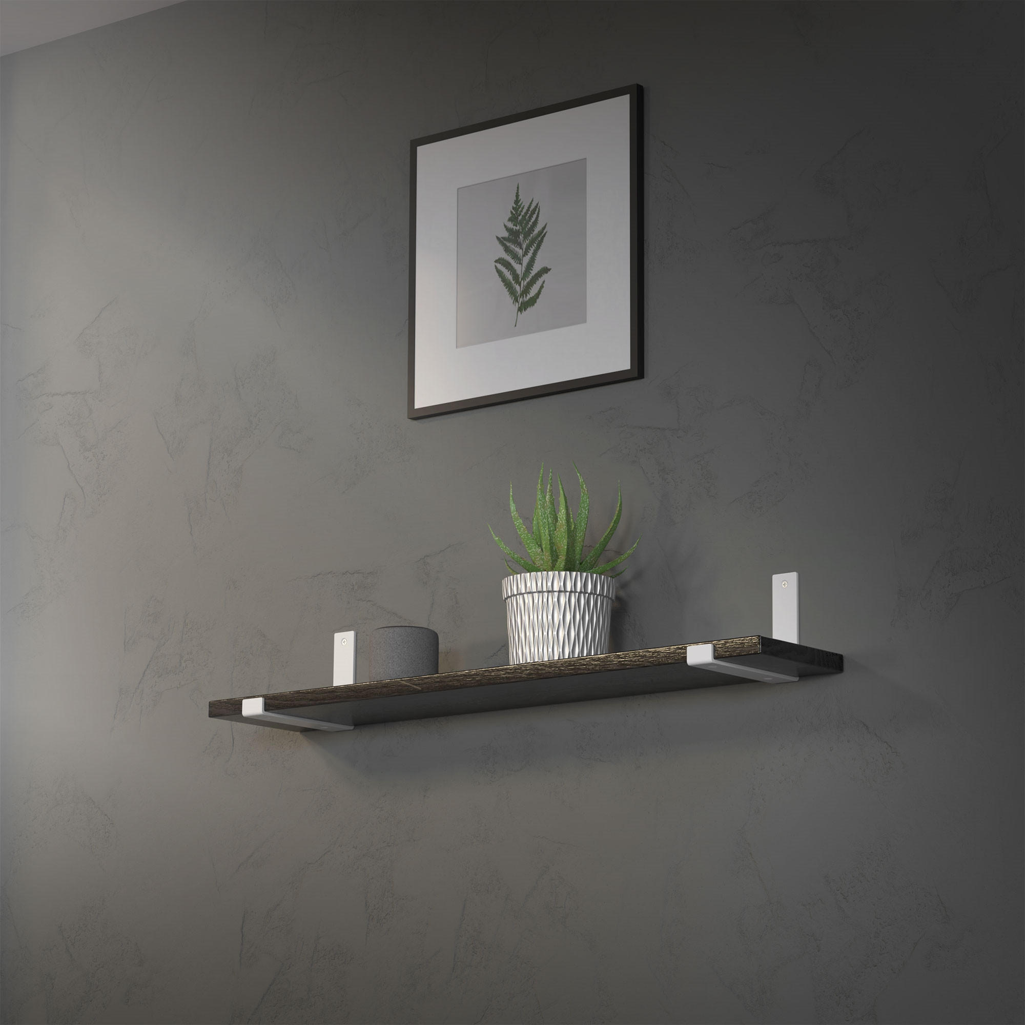 Thumbnail - Ml-Design Regalhalterung, Weiß, Metall, 14x4x20 cm, Wohnzimmer, Regale, Wandregale