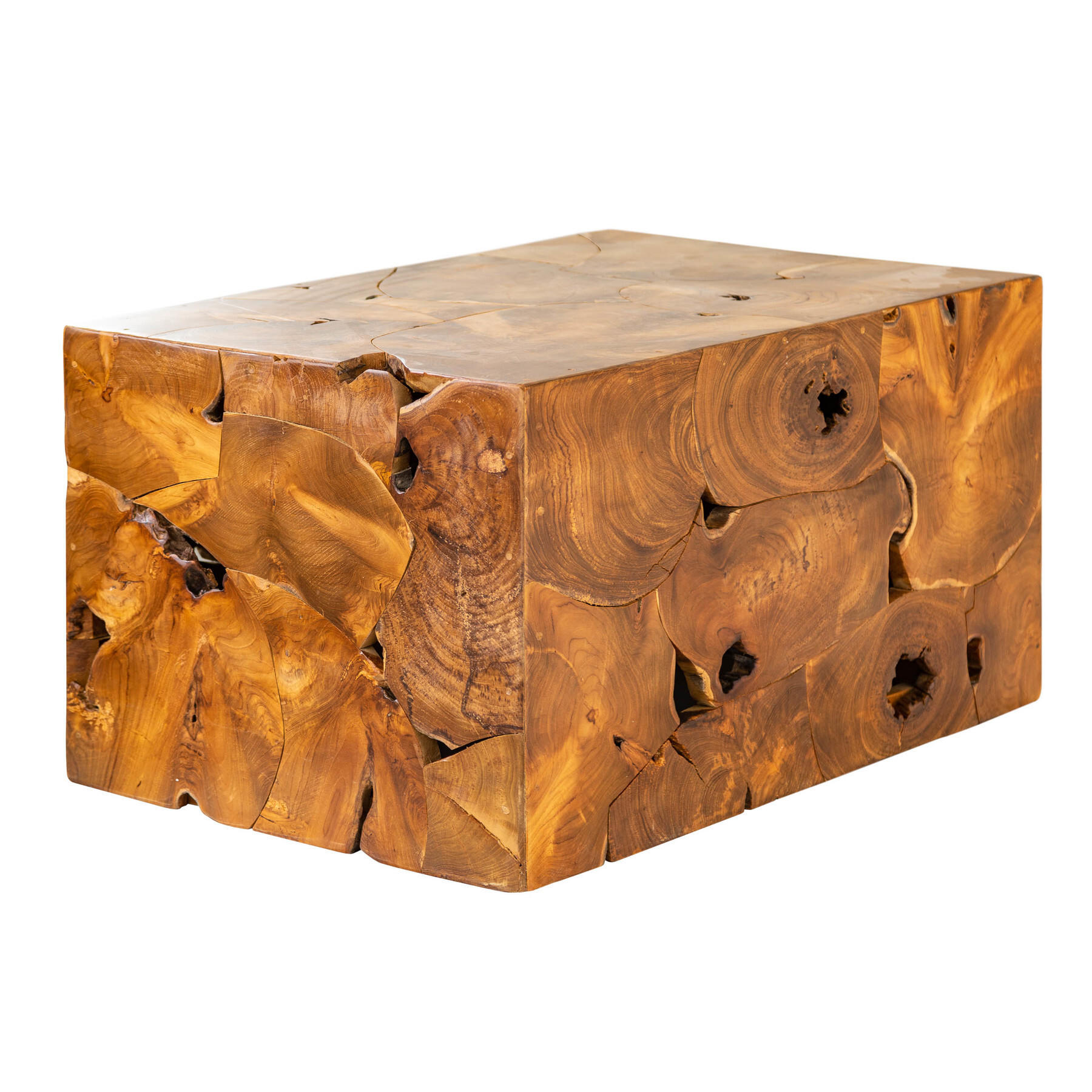 COUCHTISCH SQUARE Teakholz quadratisch Natur 90cm - Braun, Holz (60/90/50cm) - riess-ambiente