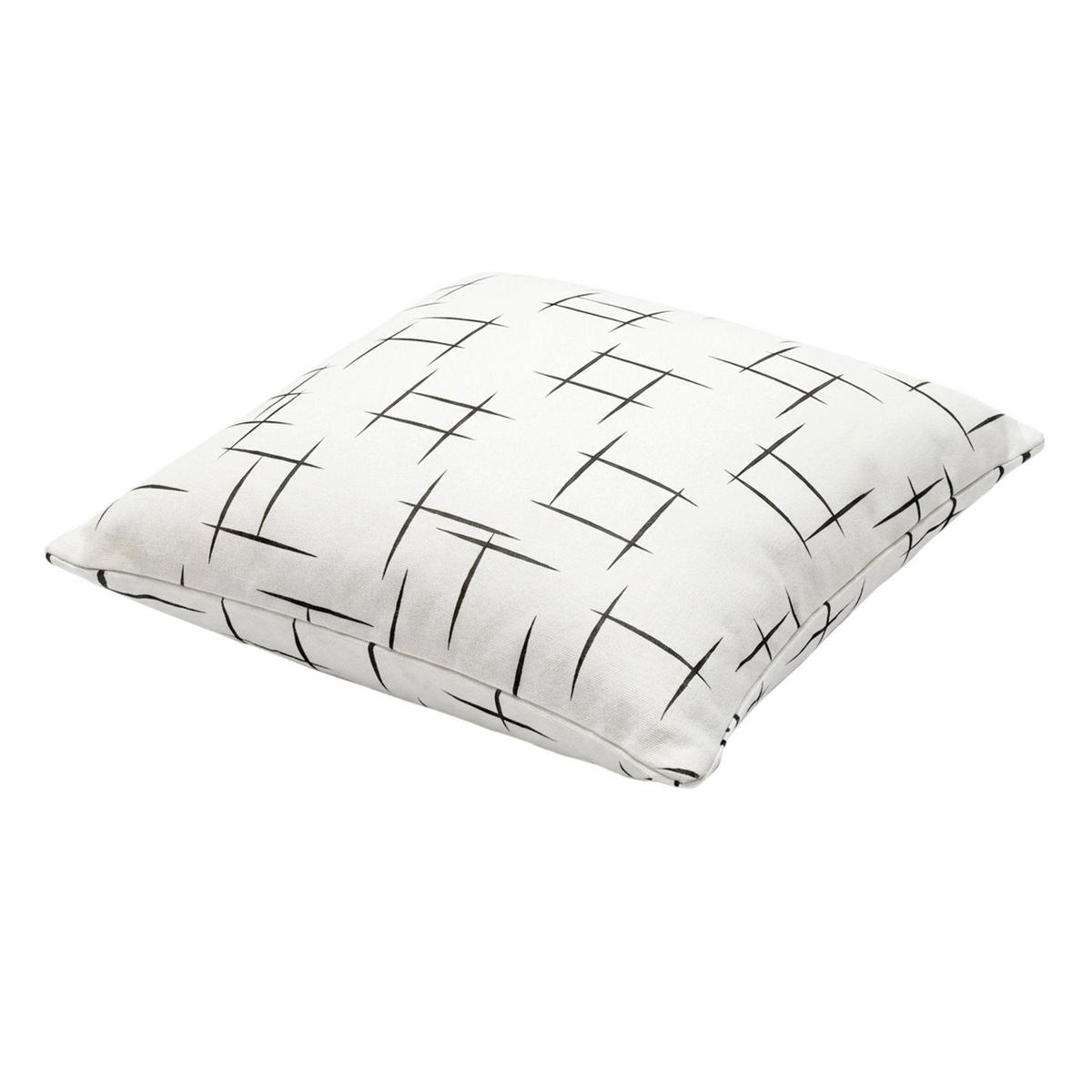 DEKOKISSEN Stripe 45x45 cm mit Füllung - Weiß, Textil (45/45cm) - Deco-Raum