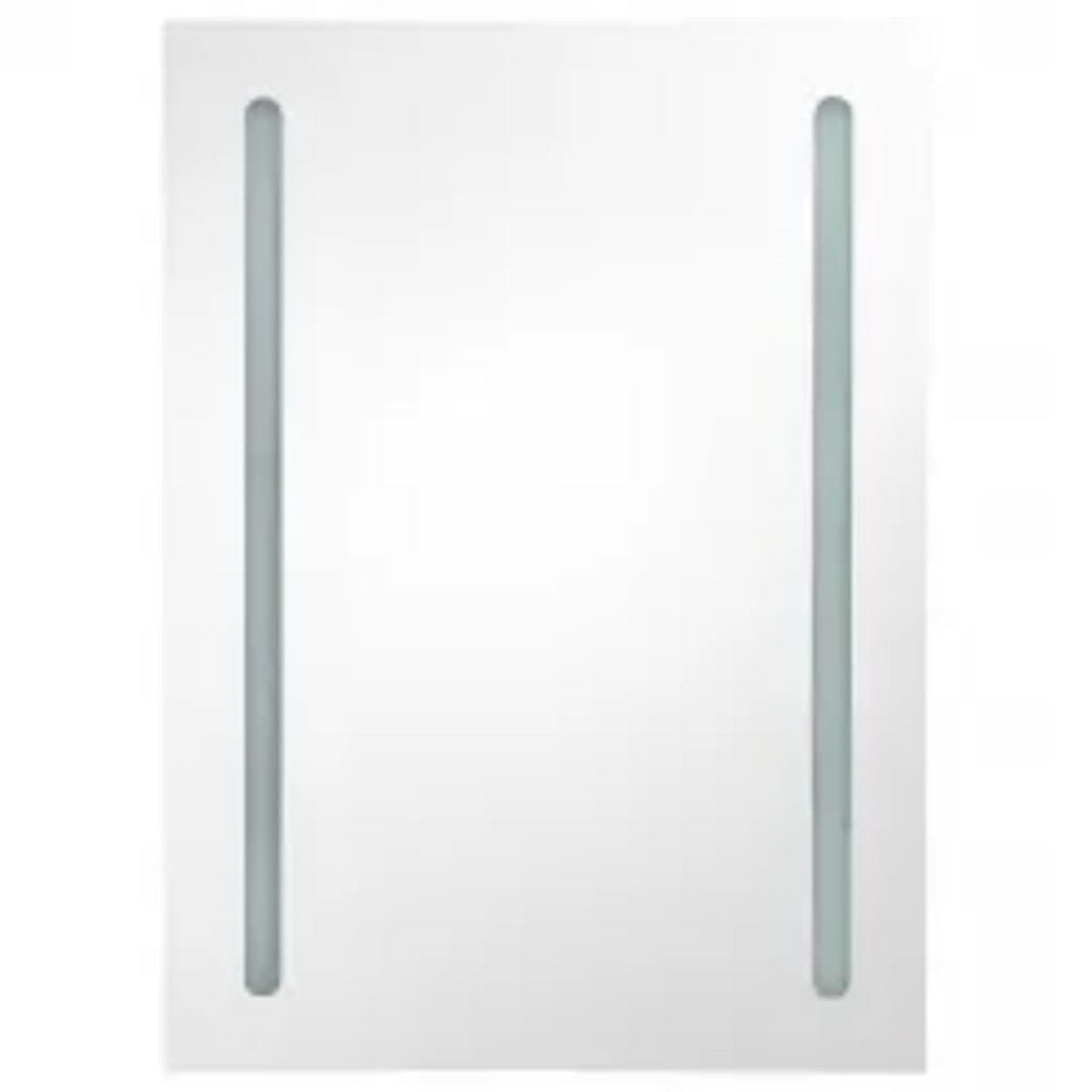 LED-BAD-SPIEGELSCHRANK Grau 50/13/70 Cm - Grau, Holzwerkstoff (50/13/50cm) - vidaXL