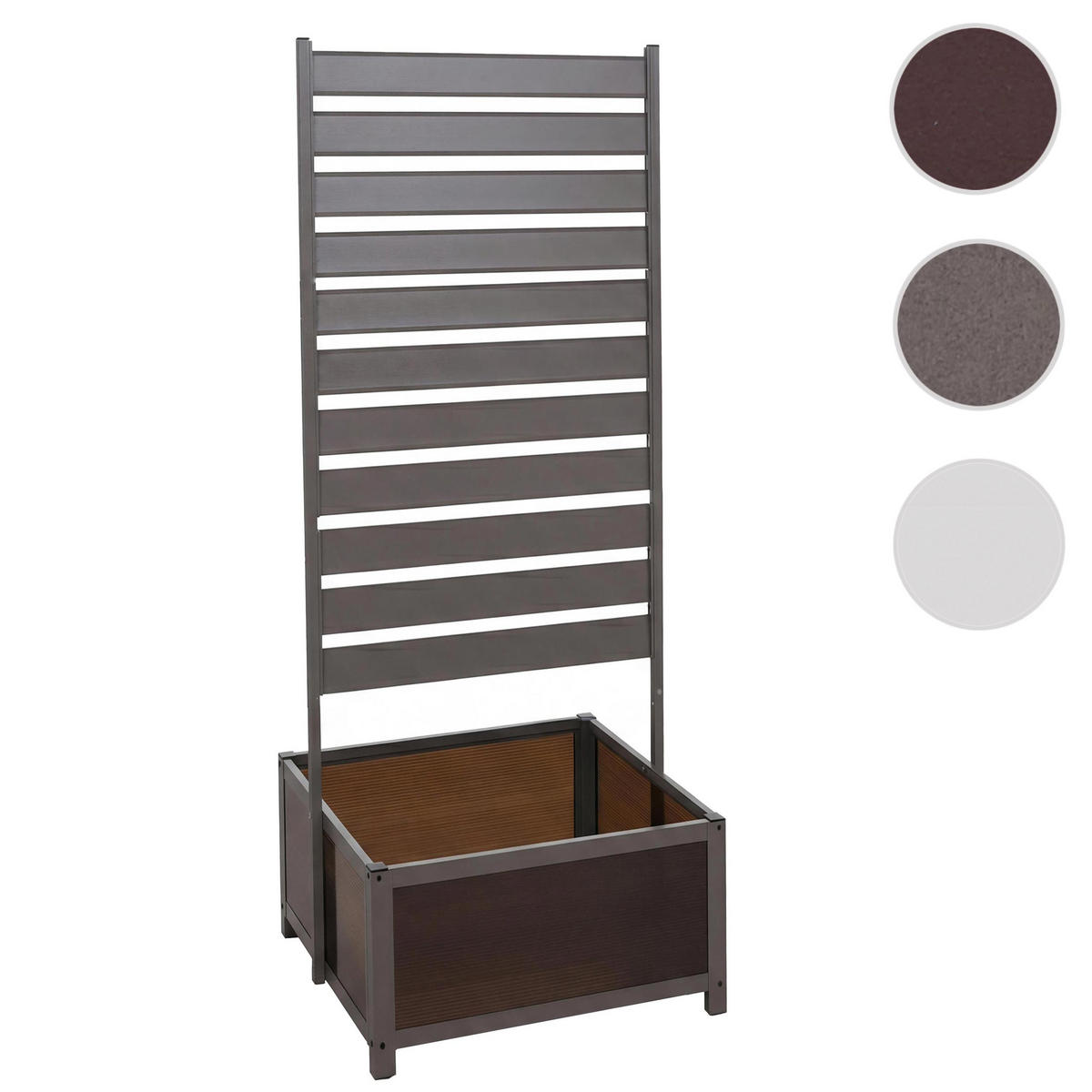 BEET MIT RANKGITTER Grau - Grau, Metall (60/158/75cm) - MCW