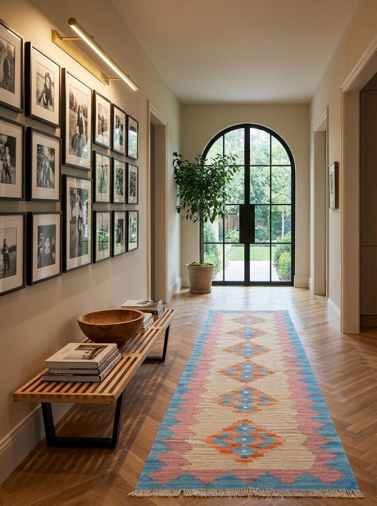 HANDWEBTEPPICH Kelim Gashgai Beige 190/57 cm Schurwolle - Beige, Textil (57/190cm) - Looma