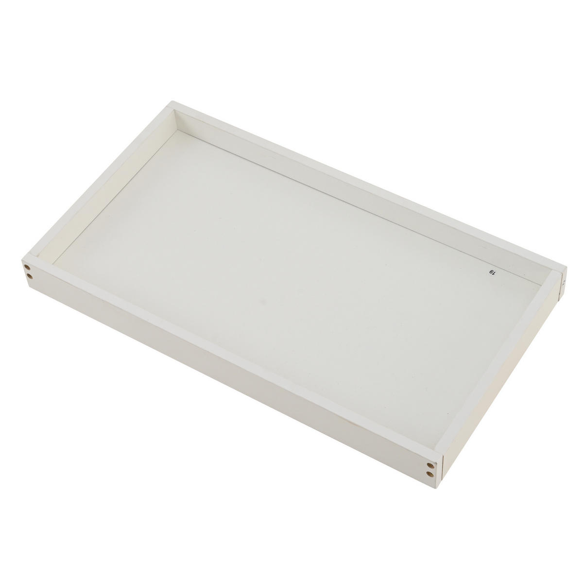 COUCHTISCH aus Spanplatte 90x45x35,5 cm Weiß mit LED, Tablett und 2 Schubladen - Weiß, Holzwerkstoff (90/45/35.5cm) - IVMEU